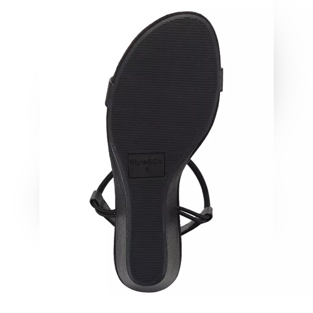 EUC black wedge sandals 9W - Picture 5 of 16